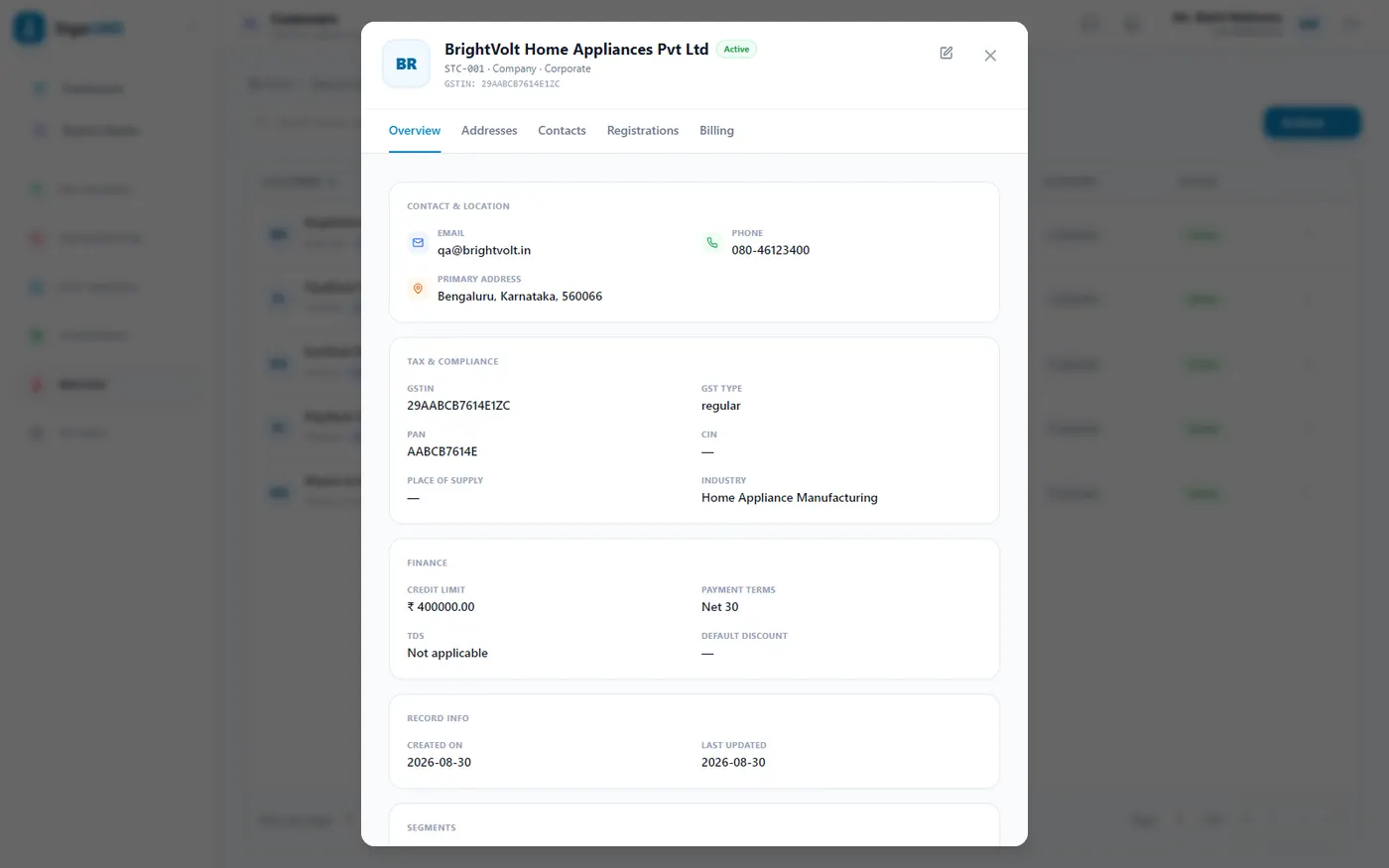 ErgoLIMS Customer